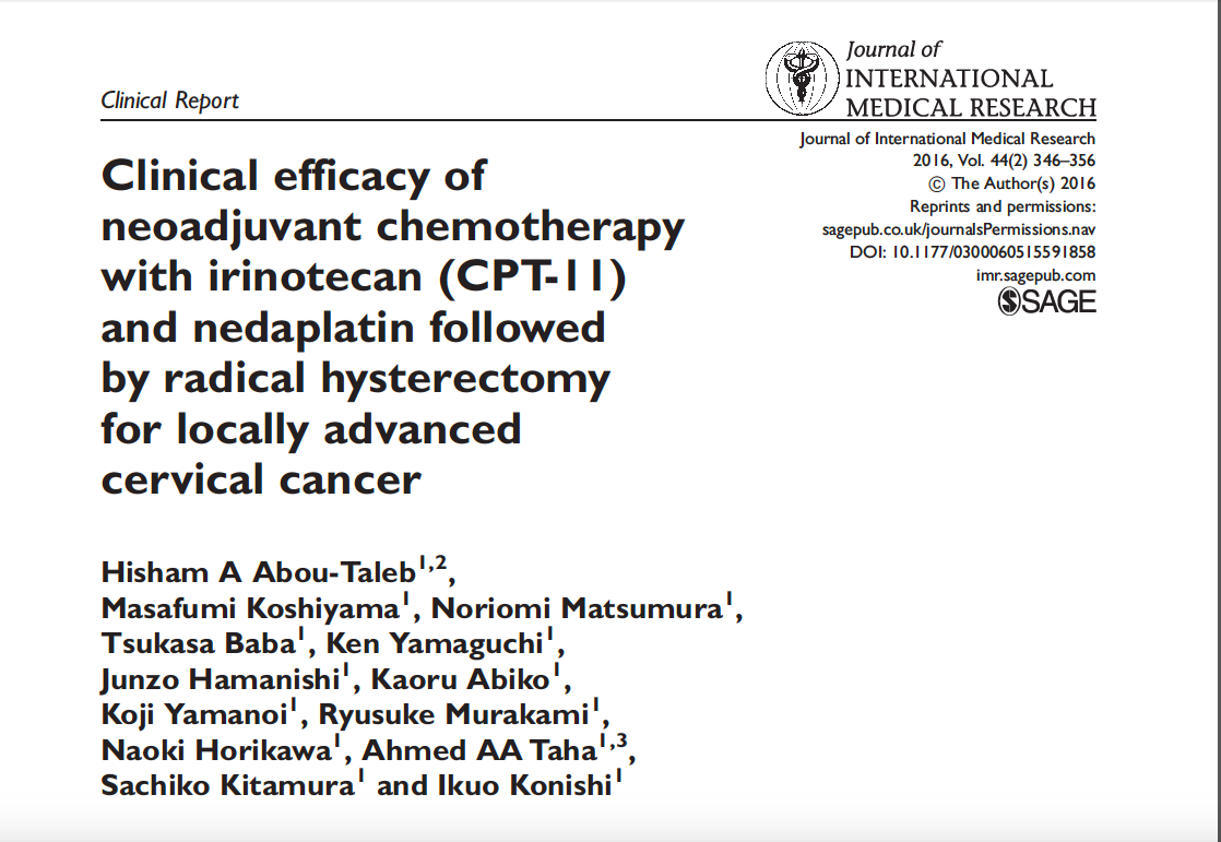 Clinical efficacy of neoadjuvant chemotherapy with irinotecan (CPT-11) and nedaplatin followed by radical hysterectomy for locally advanced cervical cancer